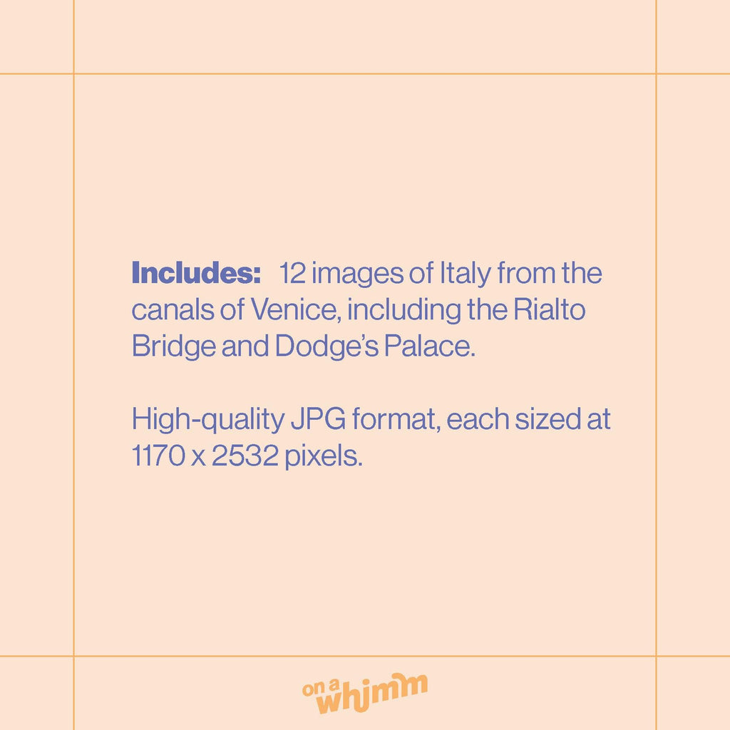Phone Screensavers - Venice Italy Pack - Digital Download