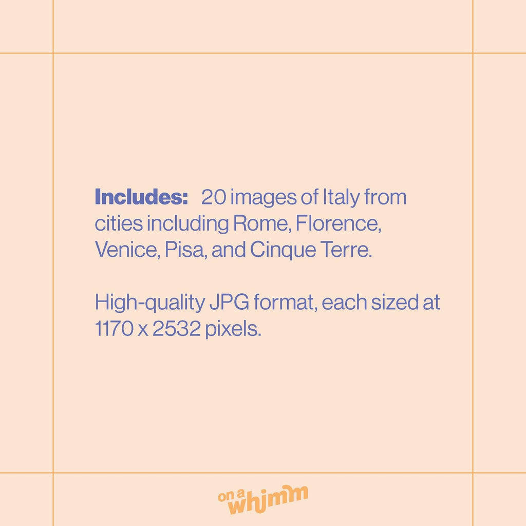 Phone Screensavers - Italy Bundle Pack - Digital Download