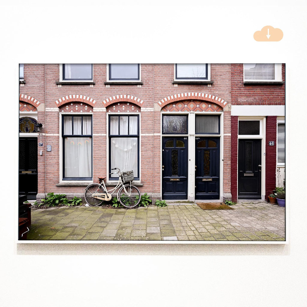 Brick Building with Bike, Digital Download