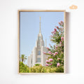 Pink Flowers at the Rome Italy Temple, Digital Download