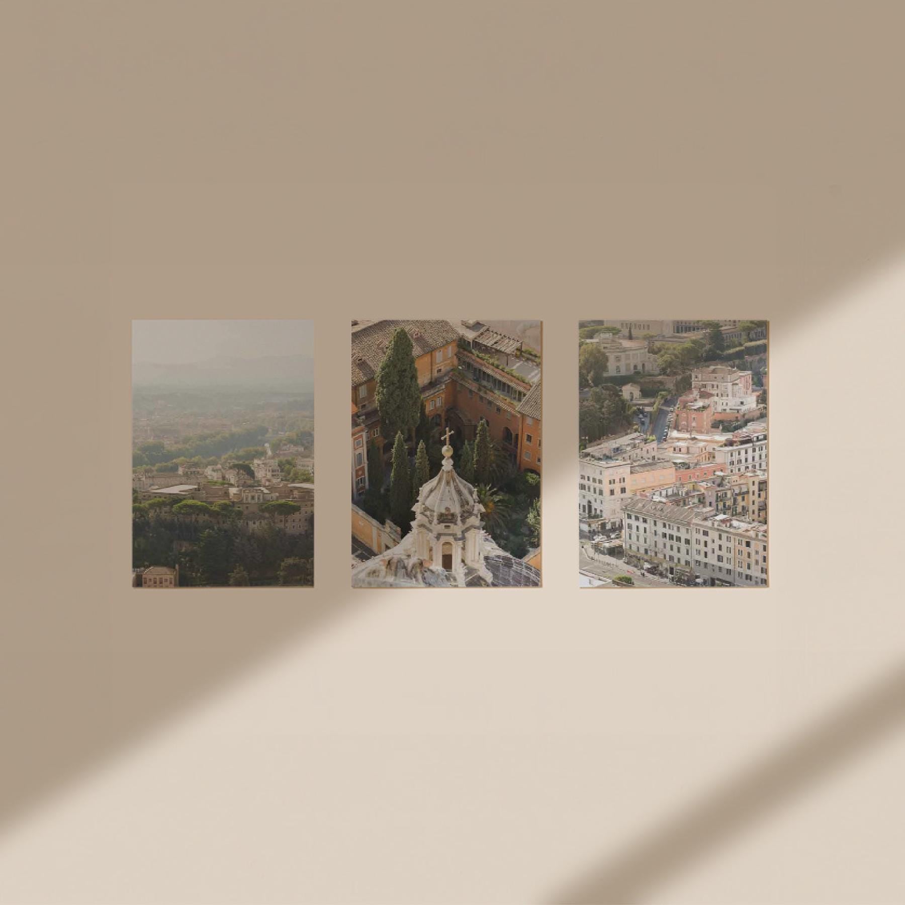 Set of 3 Travel Prints - Rome from Above - Digital Download
