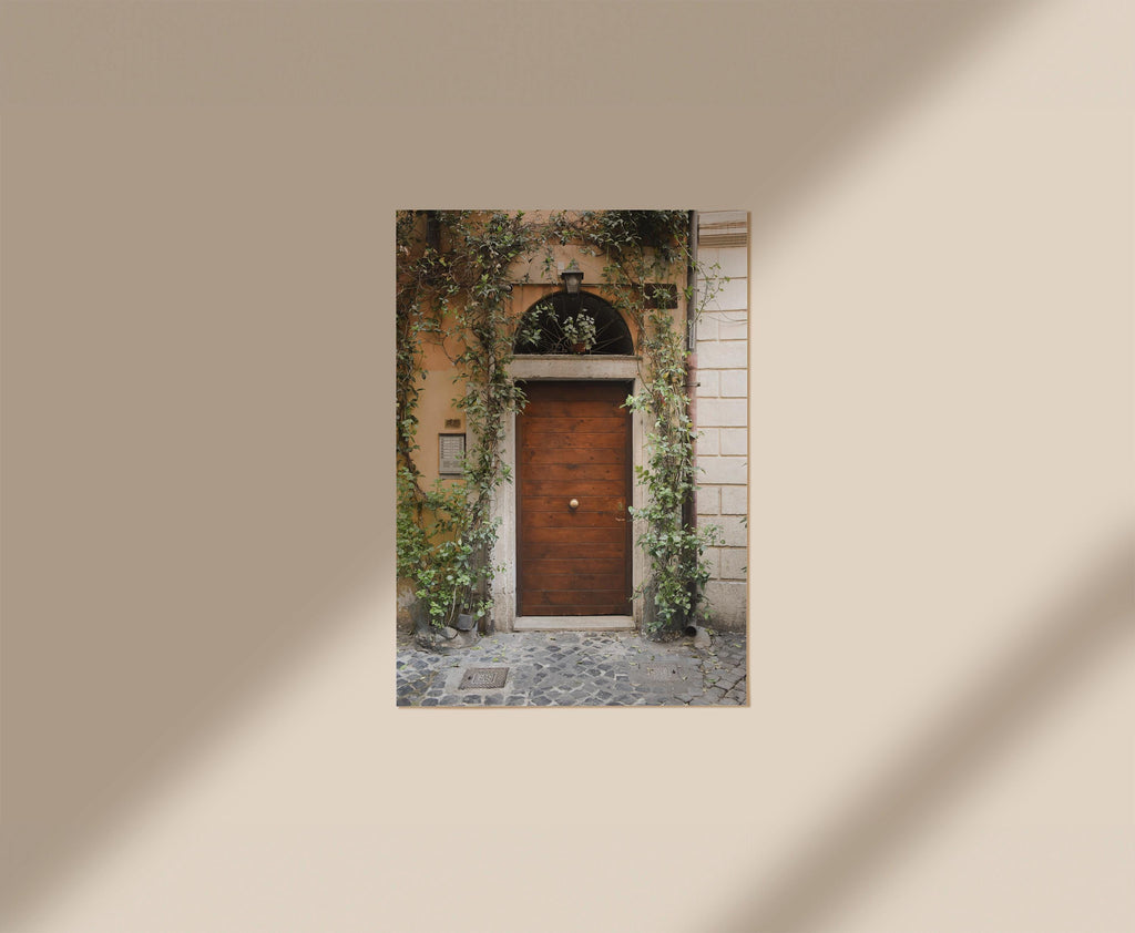 Door with Vines in Italy Print
