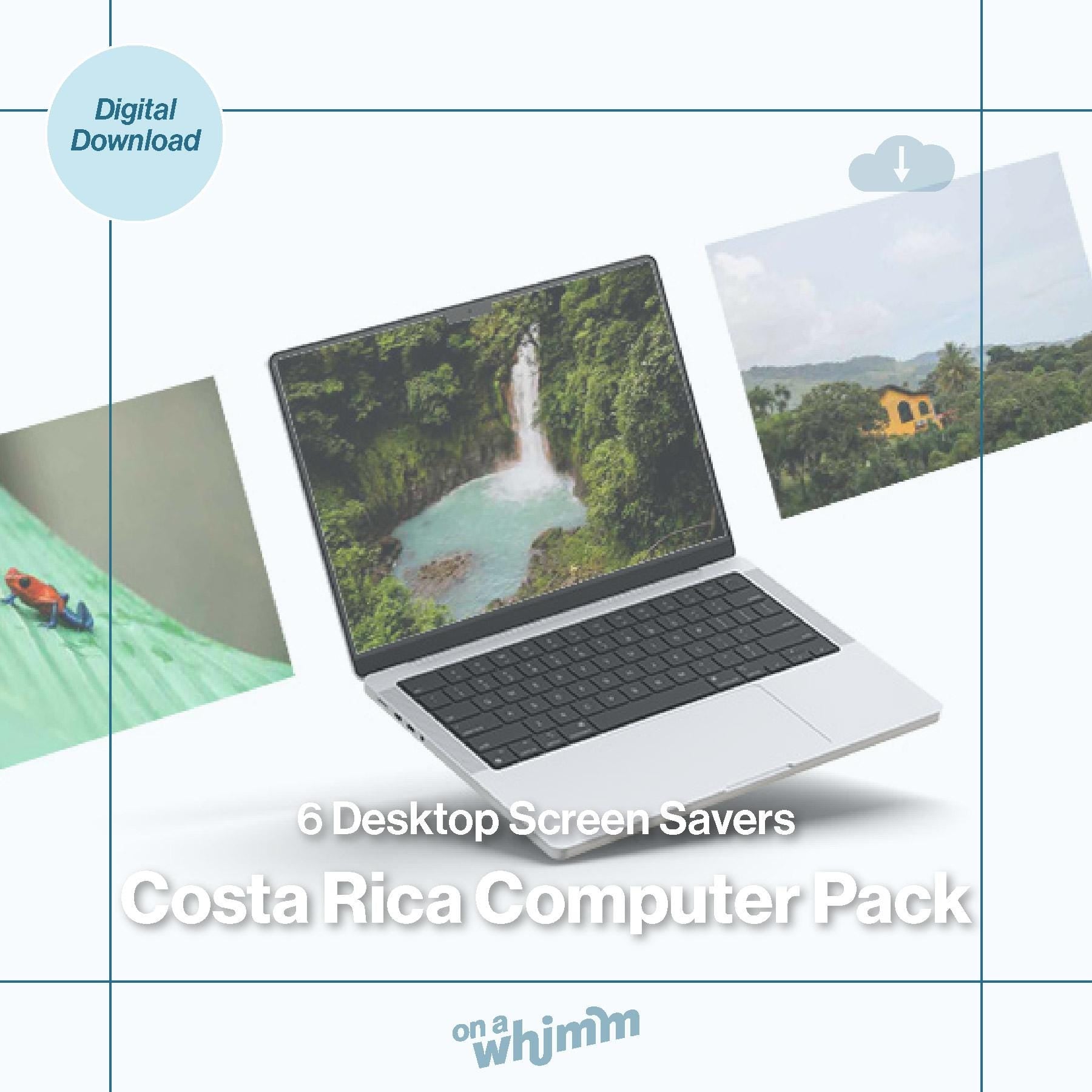Desktop Screensavers - Costa Rica Computer Pack - Digital Download