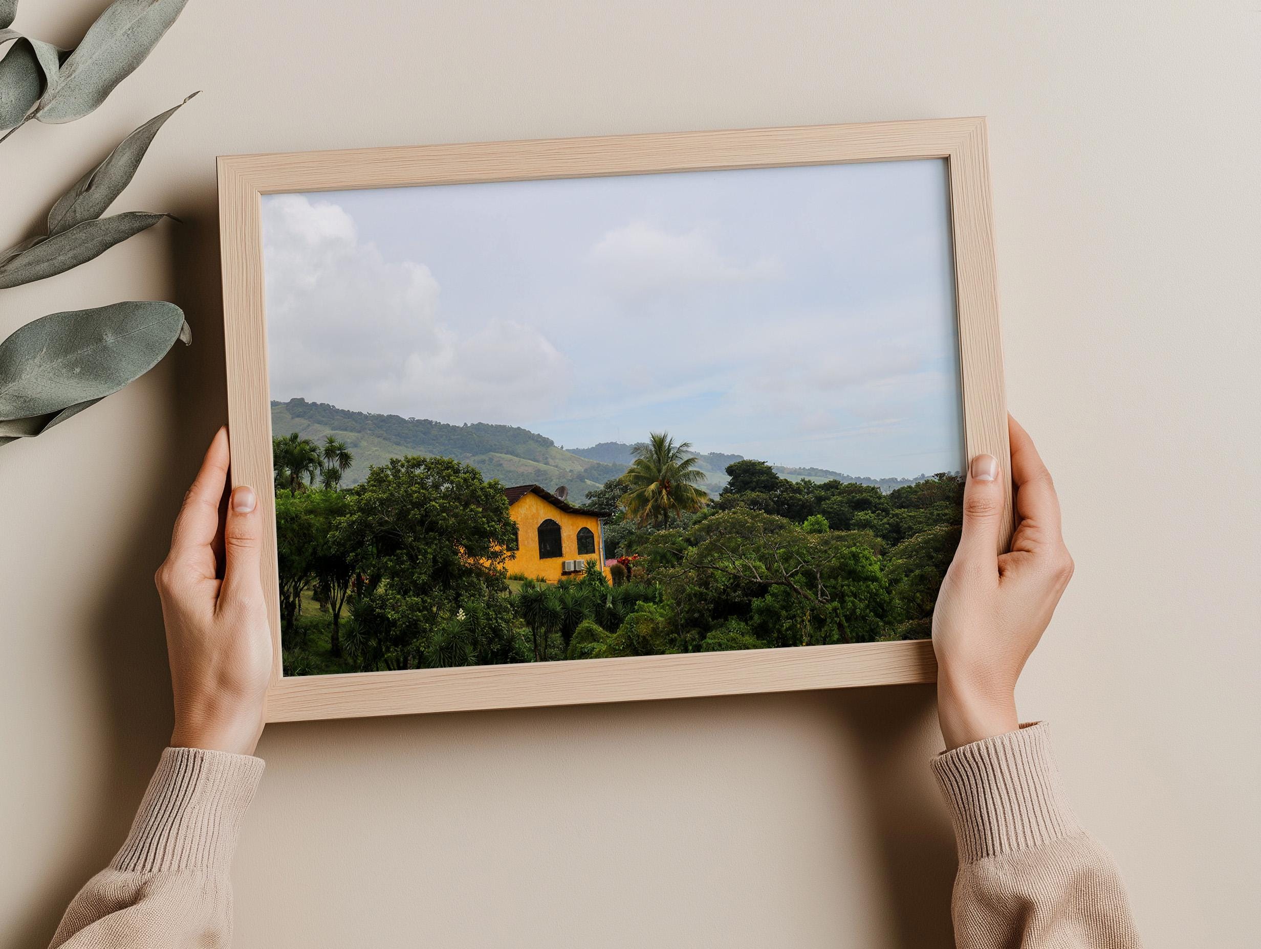 Yellow House in Costa Rica (Landscape), Digital Download
