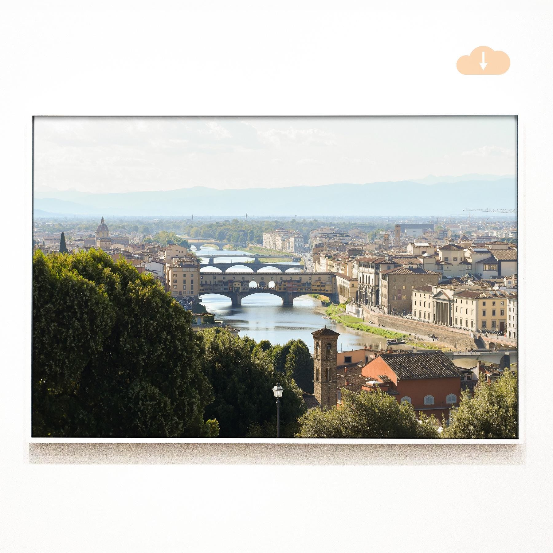 Ponte Vecchio Bridge Landscape, Digital Download