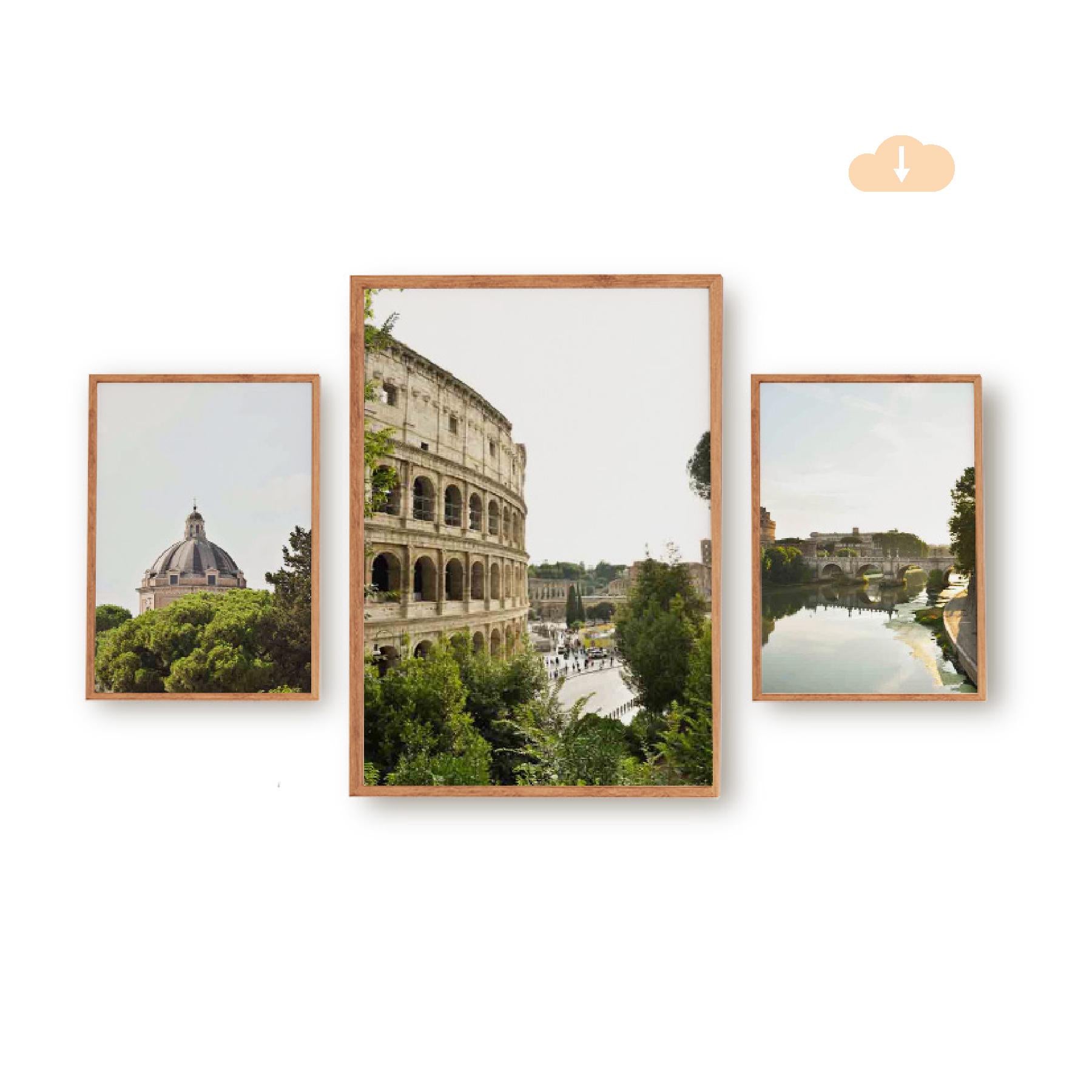 Set of 3 Travel Prints - A Day in Rome - Digital Download