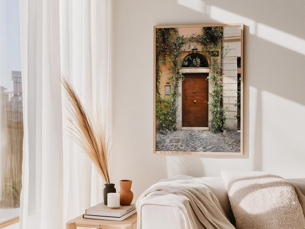 Door with Vines in Italy Print