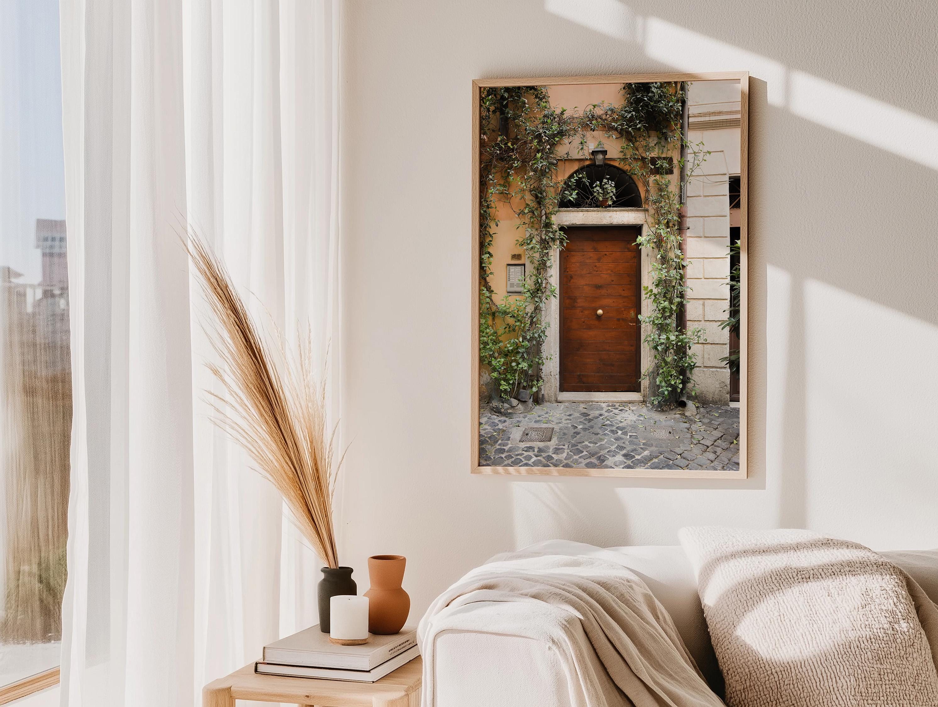 Door with Vines in Italy Print