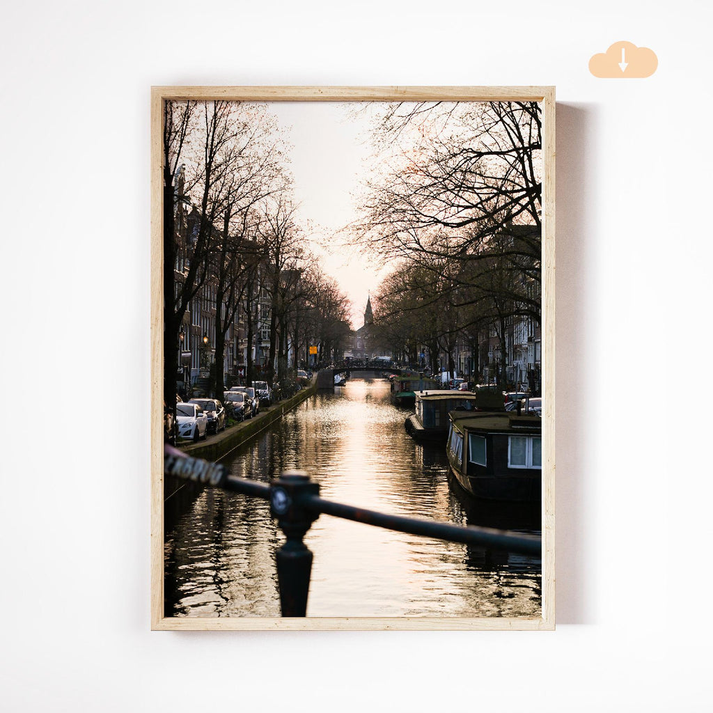 Canal in Amsterdam, Digital Download