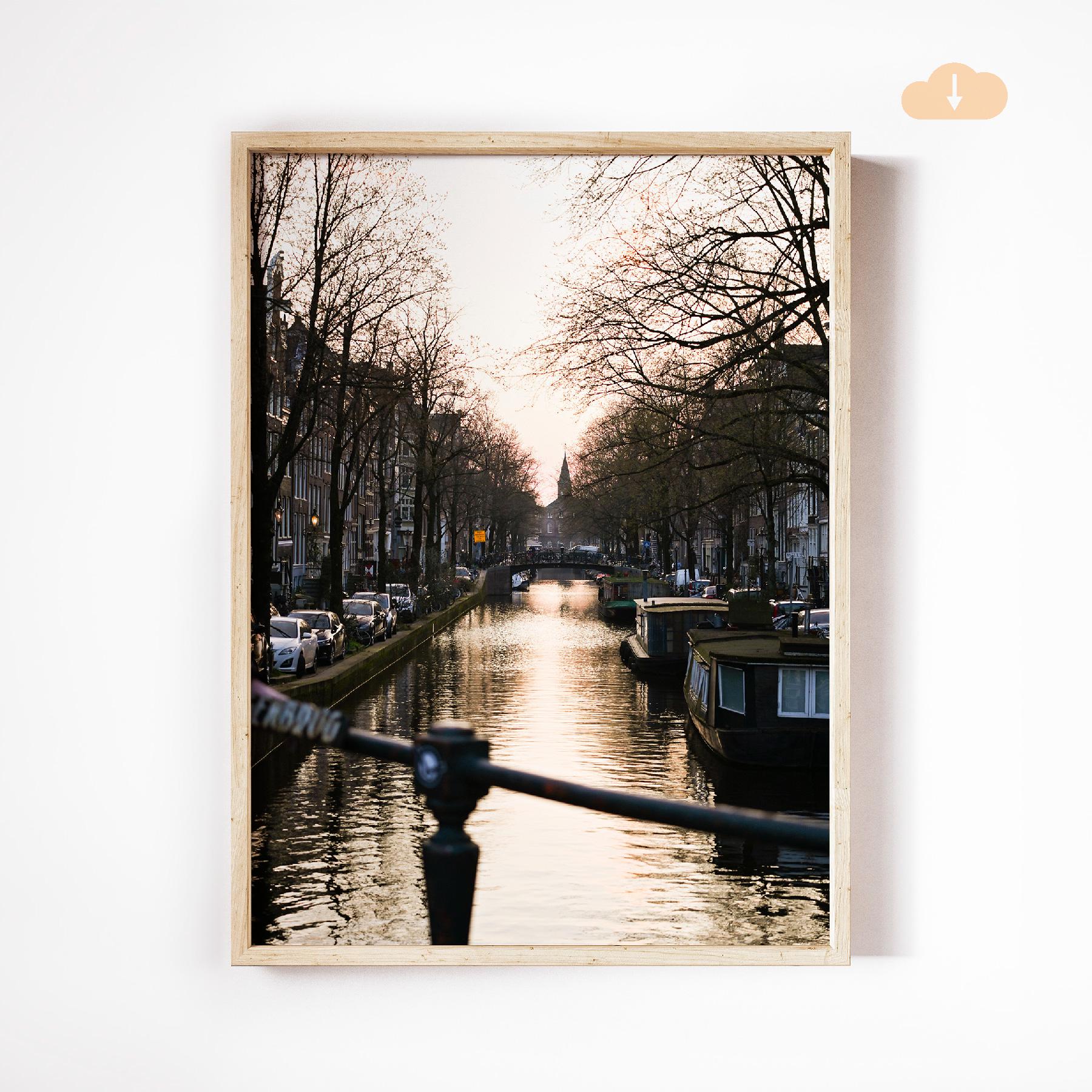 Canal in Amsterdam, Digital Download