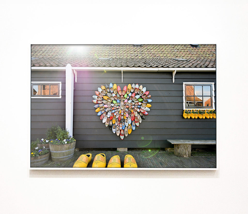 Dutch Clog Heart Print