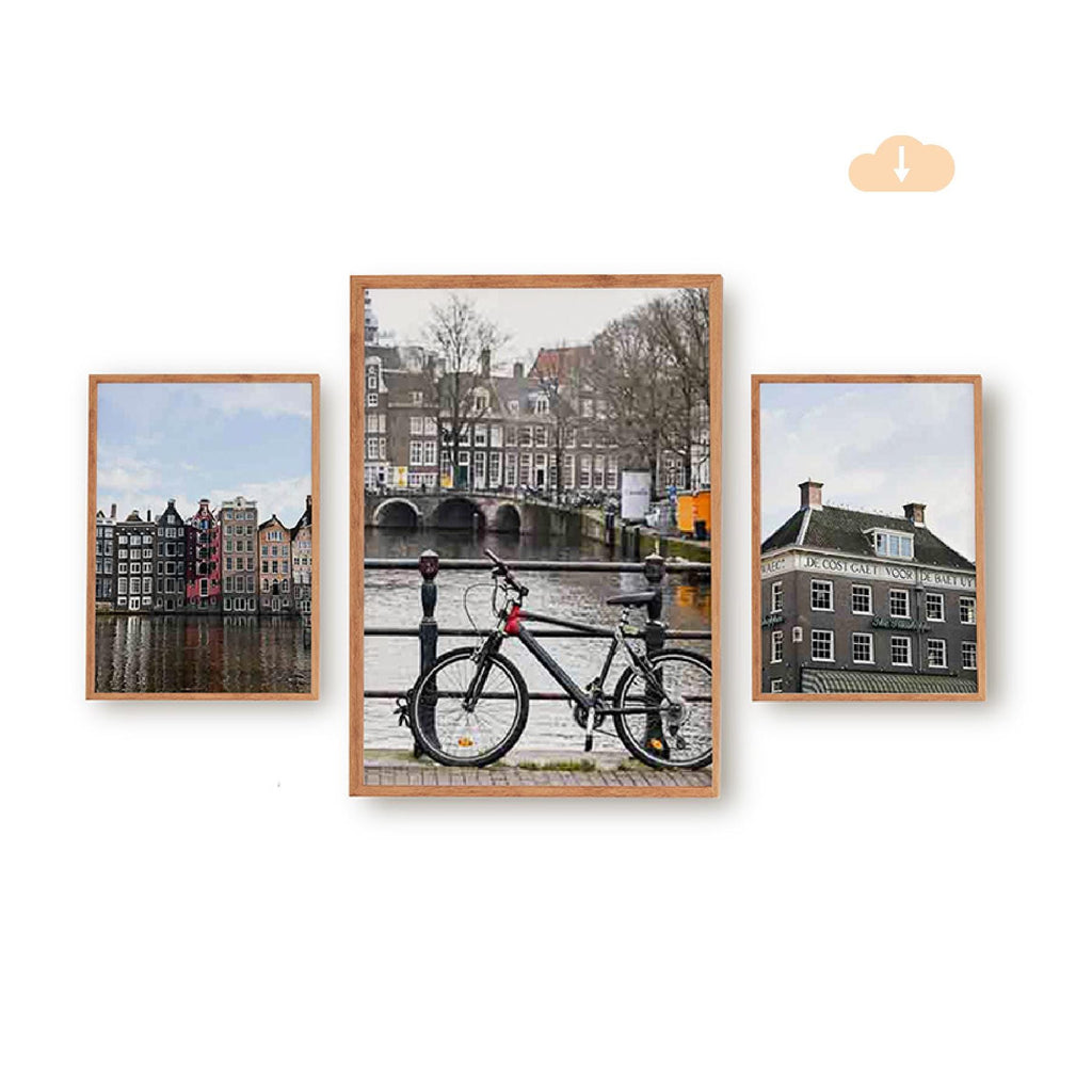 Set of 3 Travel Prints - A Day in Amsterdam - Digital Download
