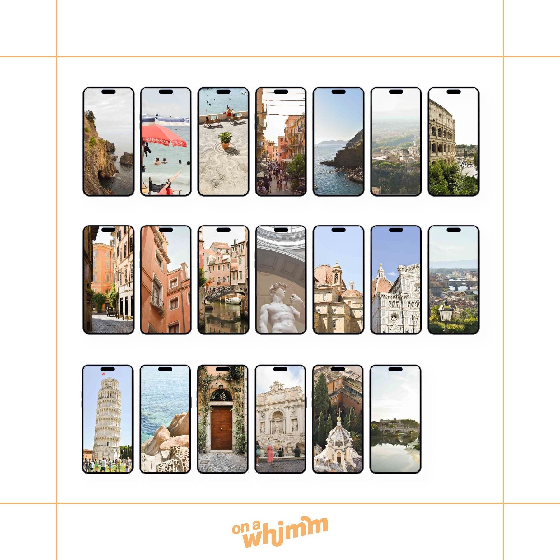 Phone Screensavers - Italy Bundle Pack - Digital Download