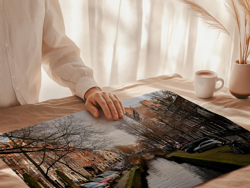 Canal at Sunset in Amsterdam Print