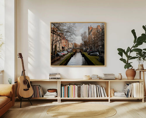 Canal at Sunset in Amsterdam Print