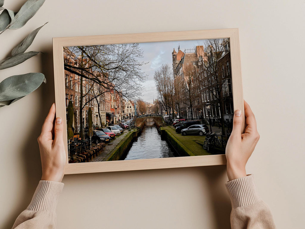 Canal at Sunset in Amsterdam, Digital Download