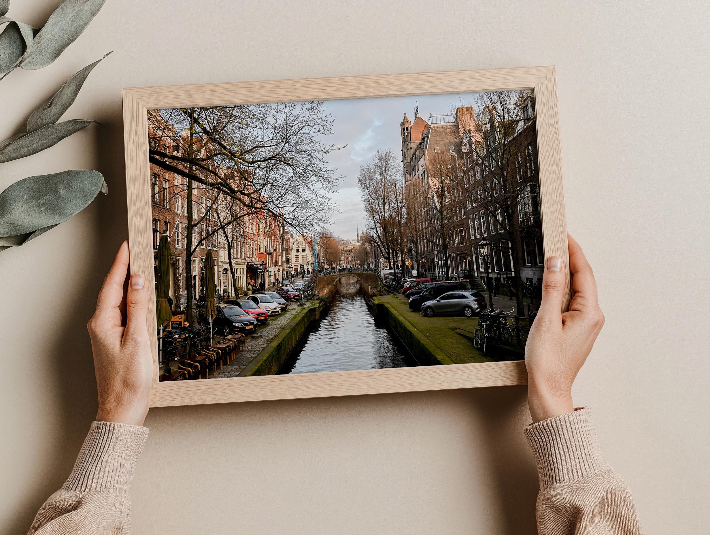 Canal at Sunset in Amsterdam, Digital Download