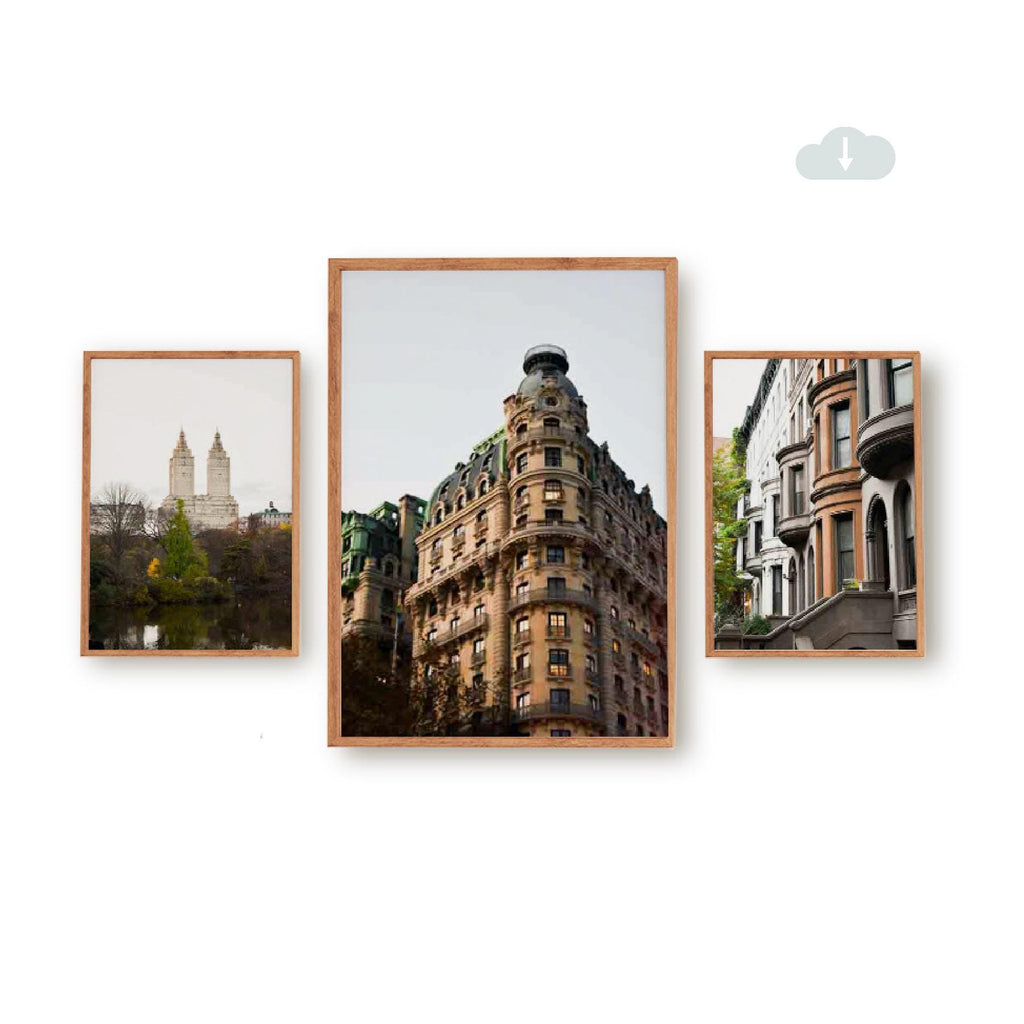 Set of 3 Travel Prints - New York City Buildings - Digital Download