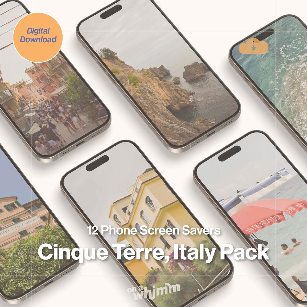 Phone Screensavers - Cinque Terre Italy Pack - Digital Download
