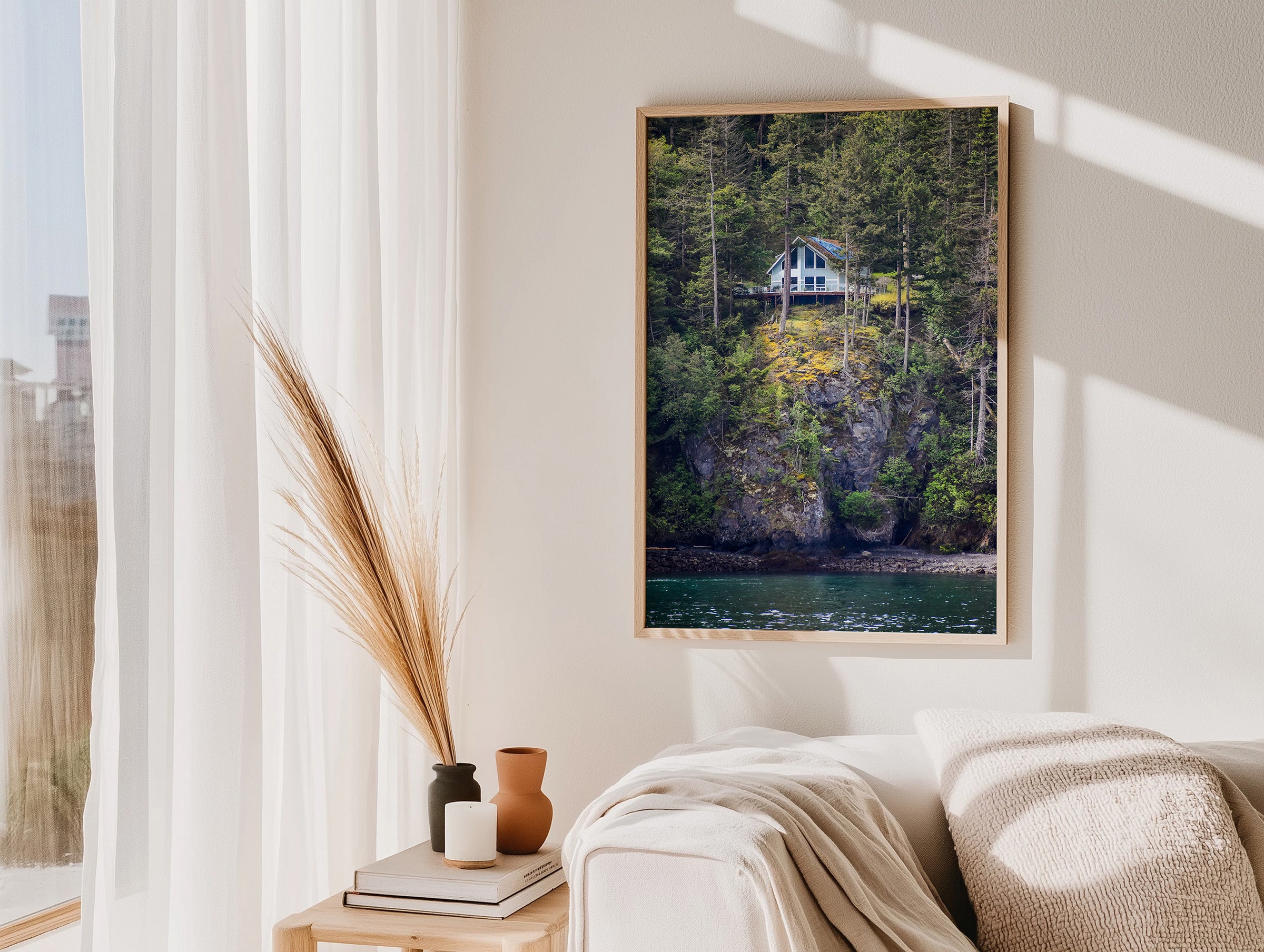 Cliffside Cabin Print