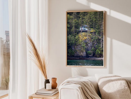 Cliffside Cabin Print