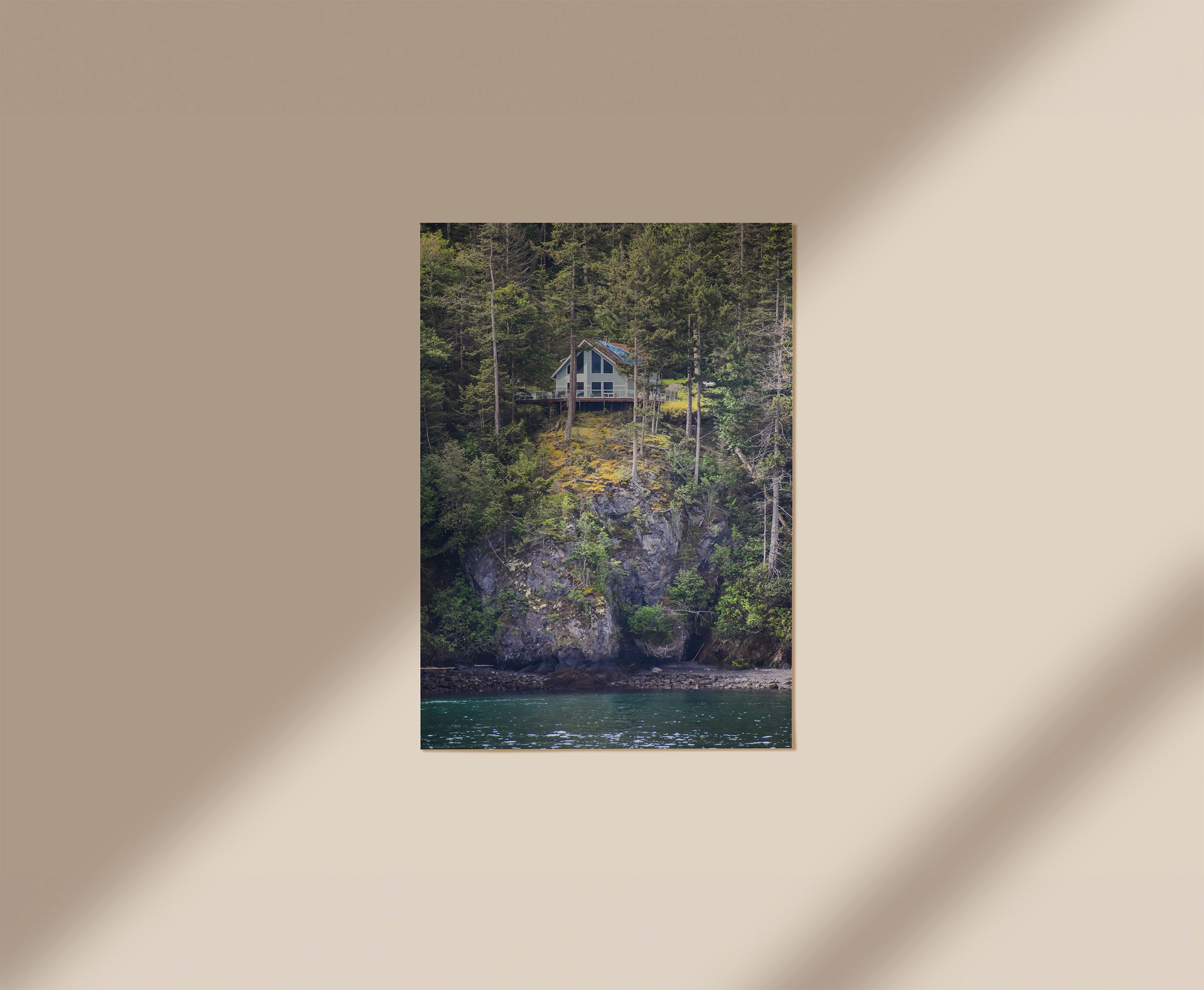 Cliffside Cabin Print
