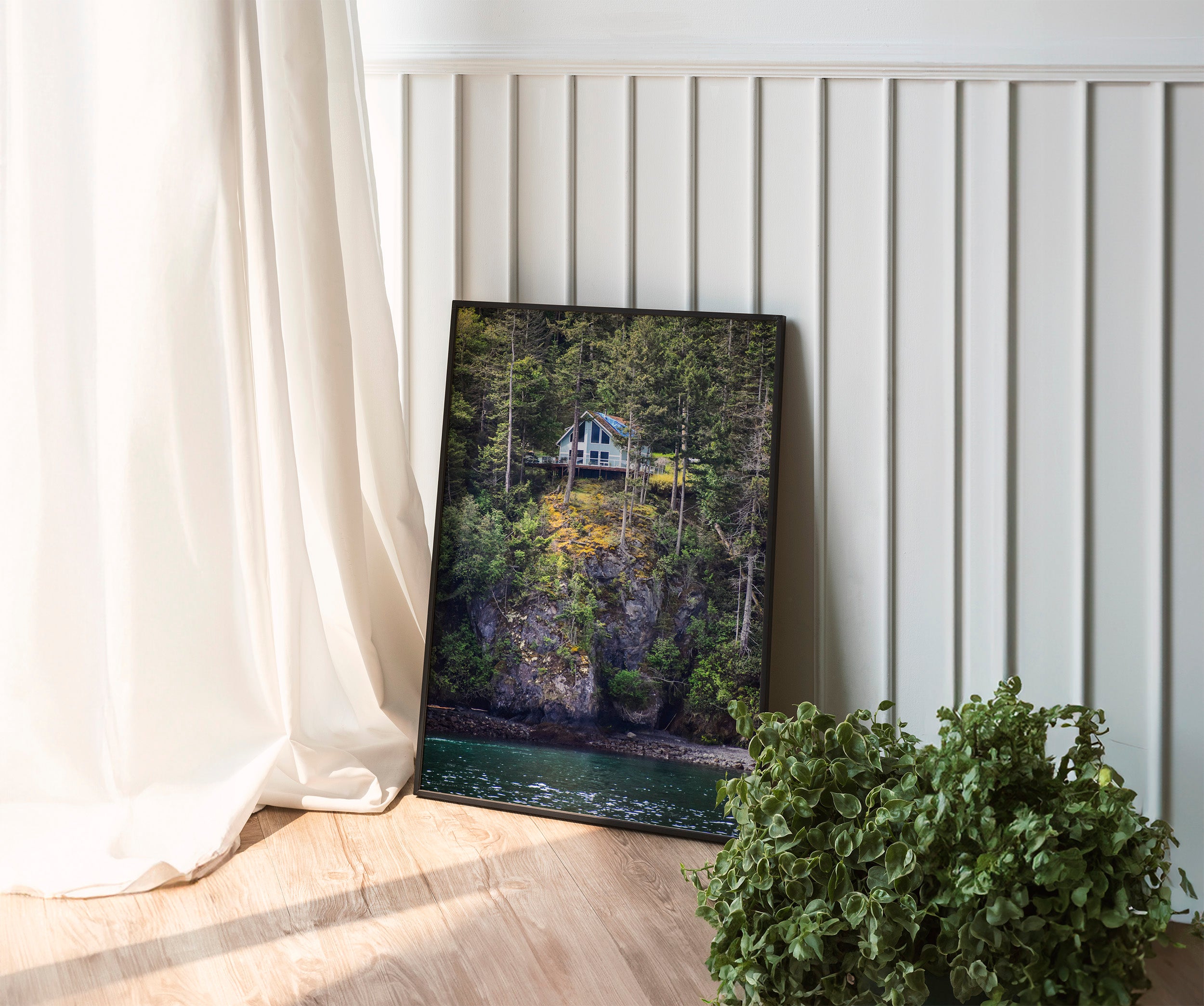 Cliffside Cabin Print