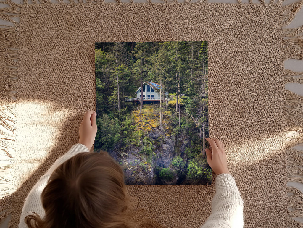 Cliffside Cabin Print