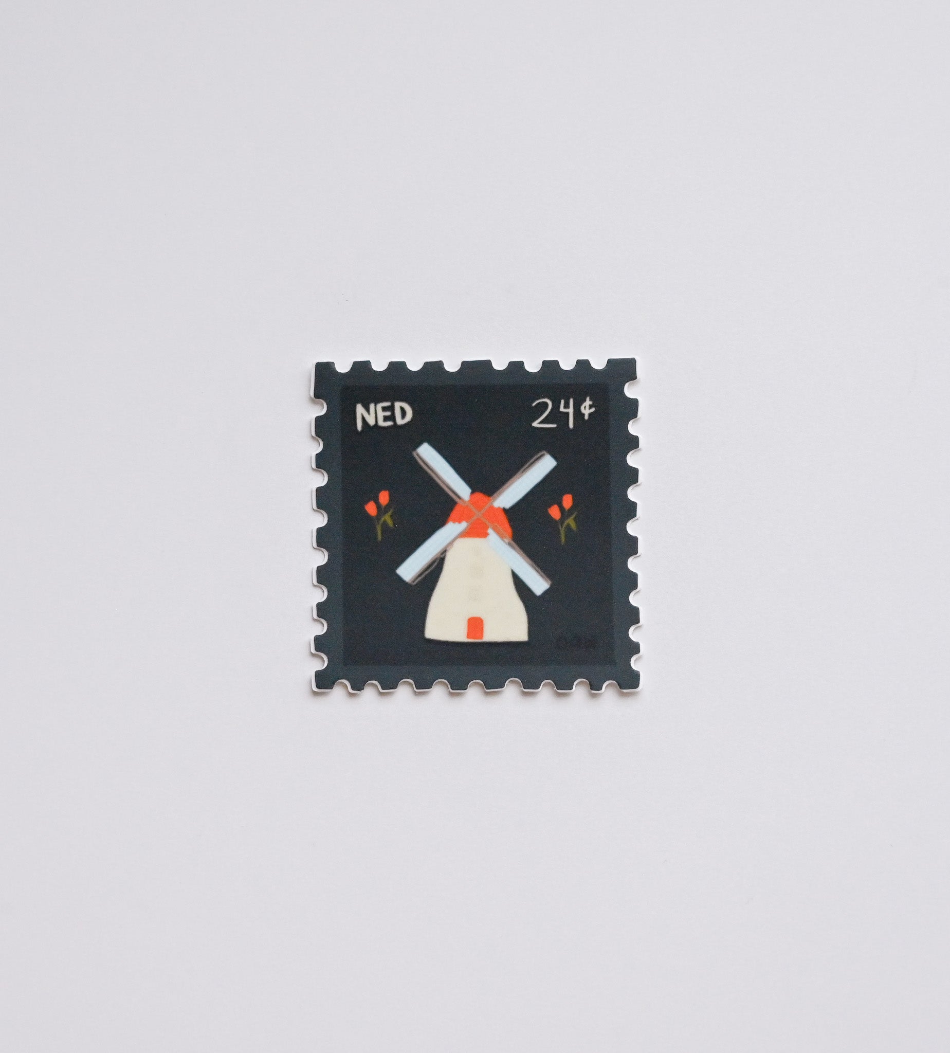 The Netherlands Postage Stamp Sticker - 2x2"