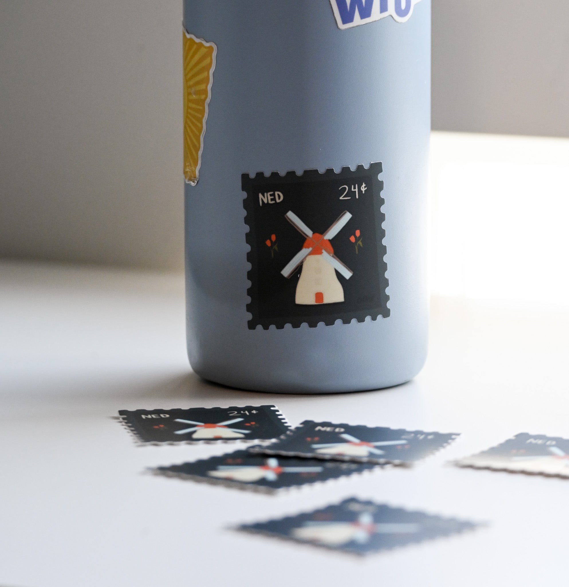 The Netherlands Postage Stamp Sticker - 2x2"