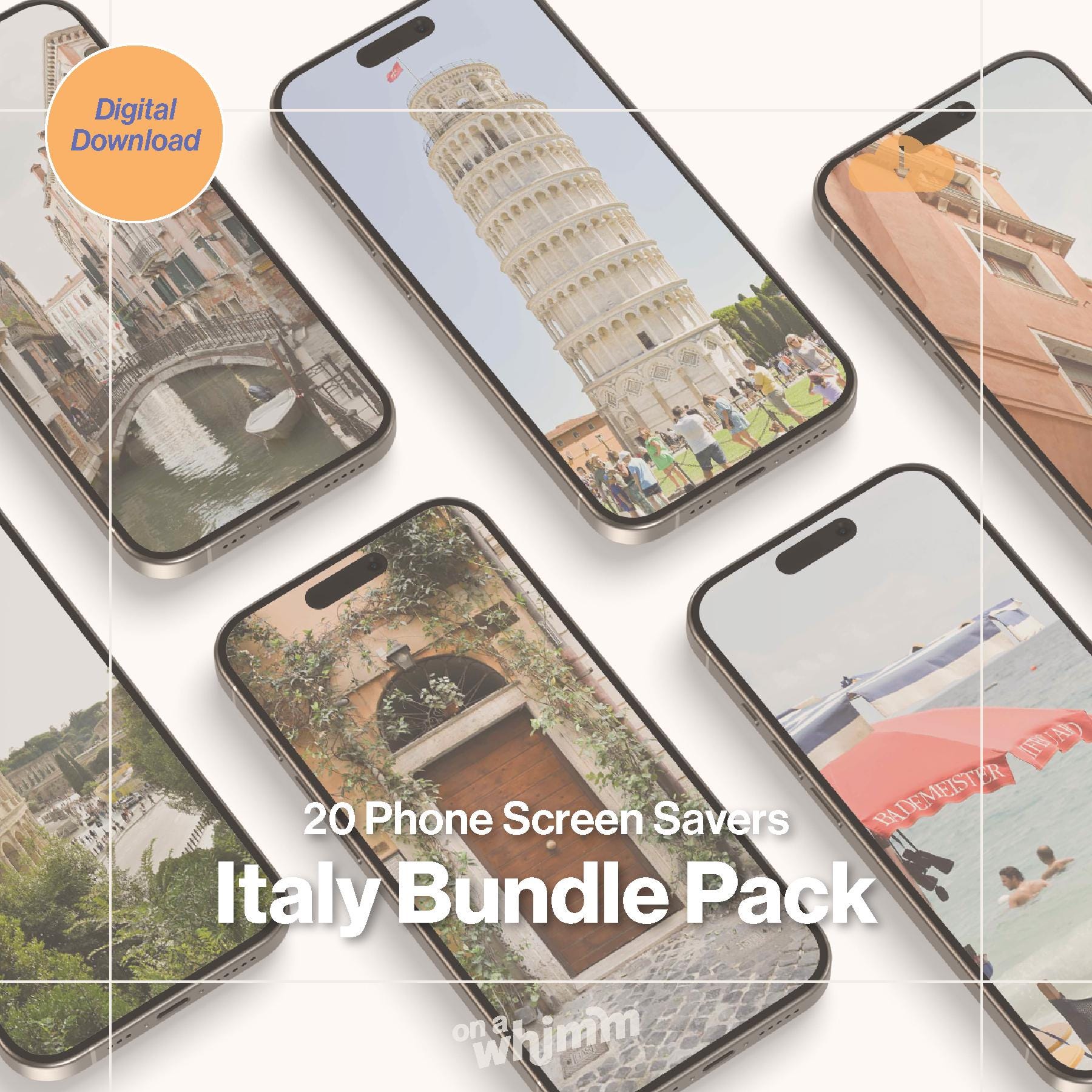 Phone Screensavers - Italy Bundle Pack - Digital Download