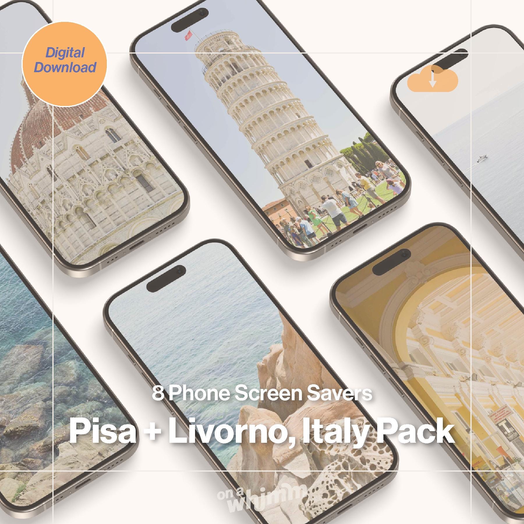 Phone Screensavers - Pisa + Livorno Italy Pack - Digital Download