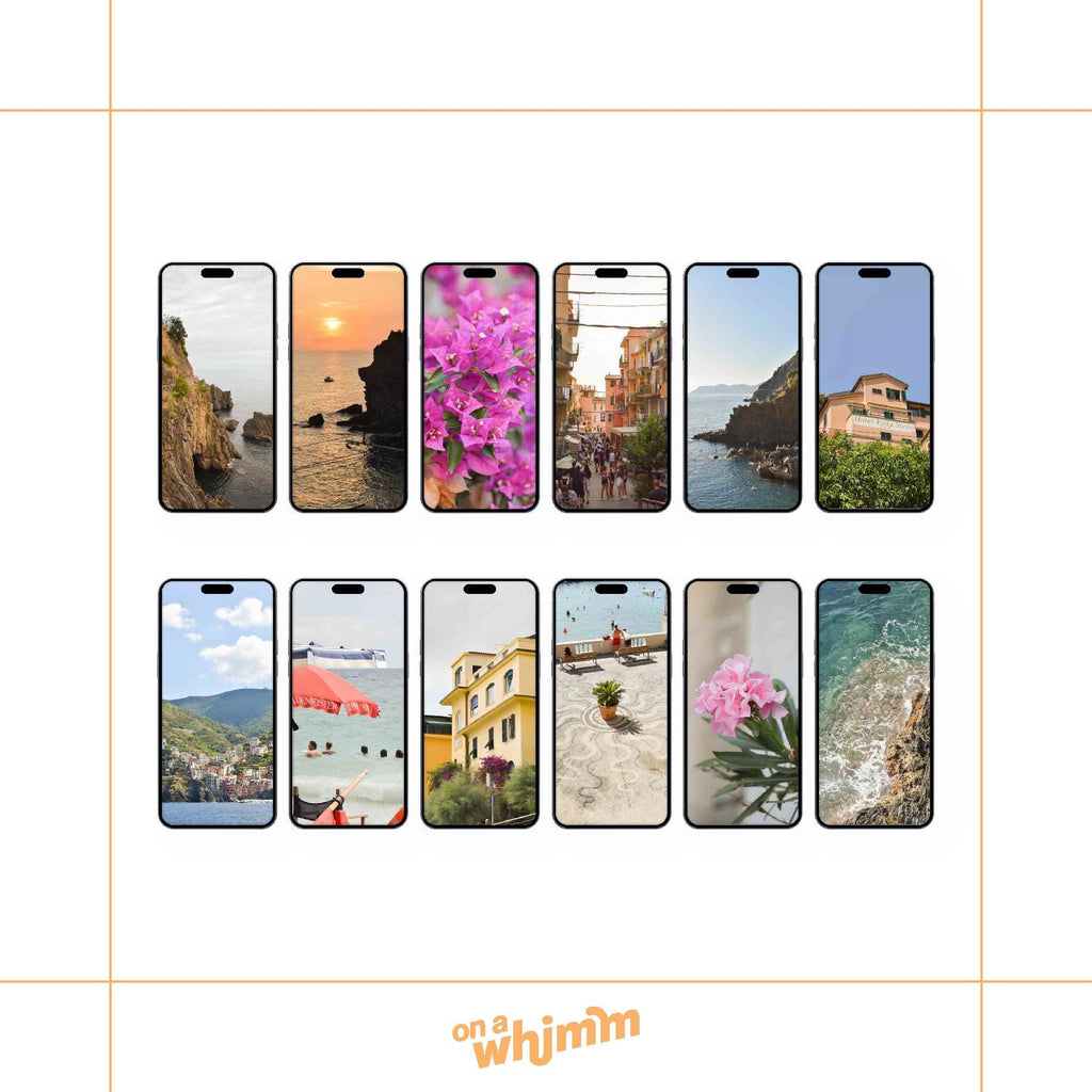 Phone Screensavers - Cinque Terre Italy Pack - Digital Download