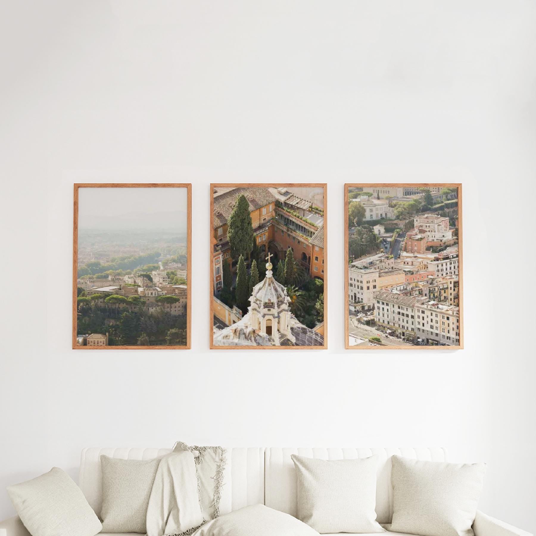 Set of 3 Travel Prints - Rome from Above - Digital Download