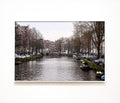 Canal Boats in Amsterdam Print