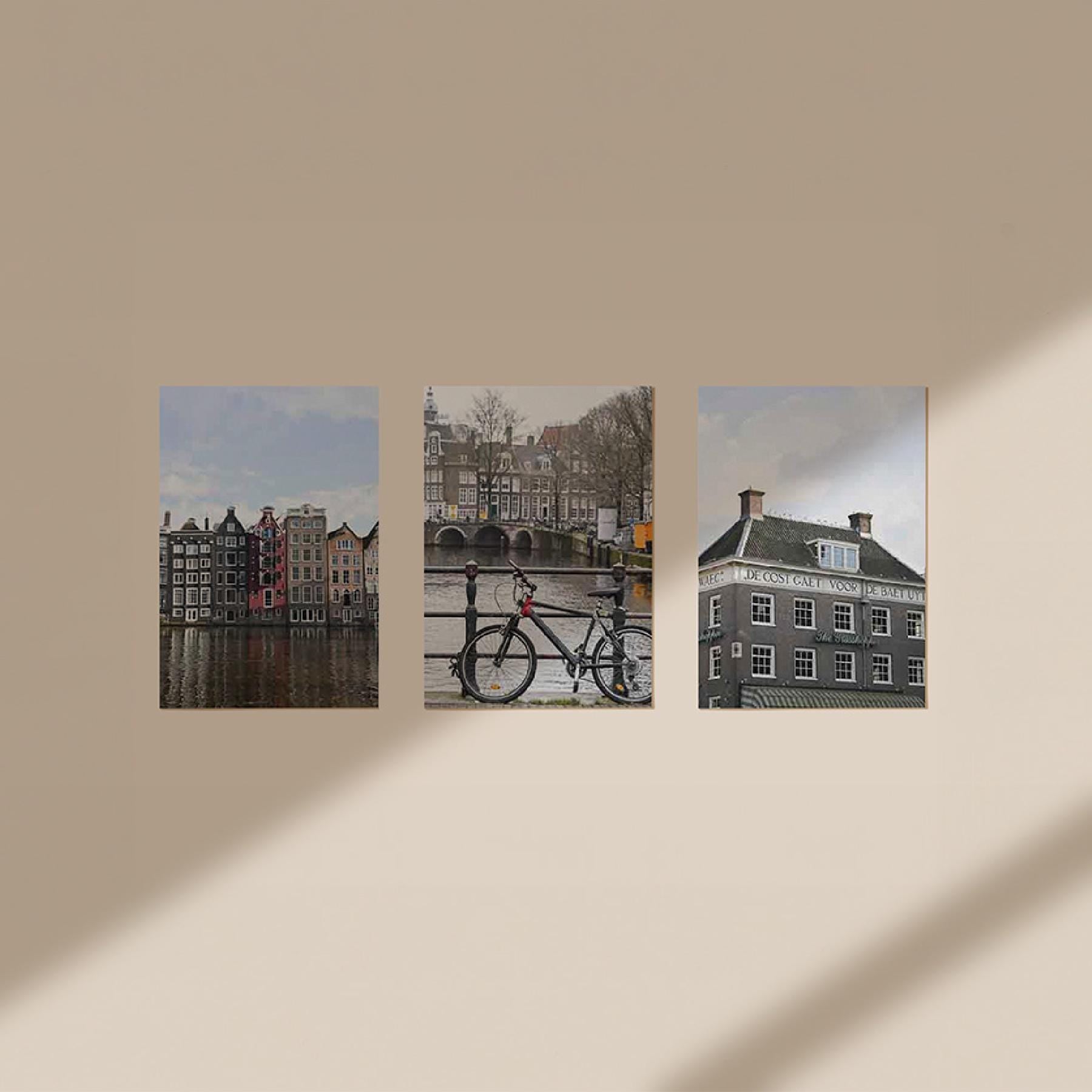 Set of 3 Travel Prints - A Day in Amsterdam - Digital Download