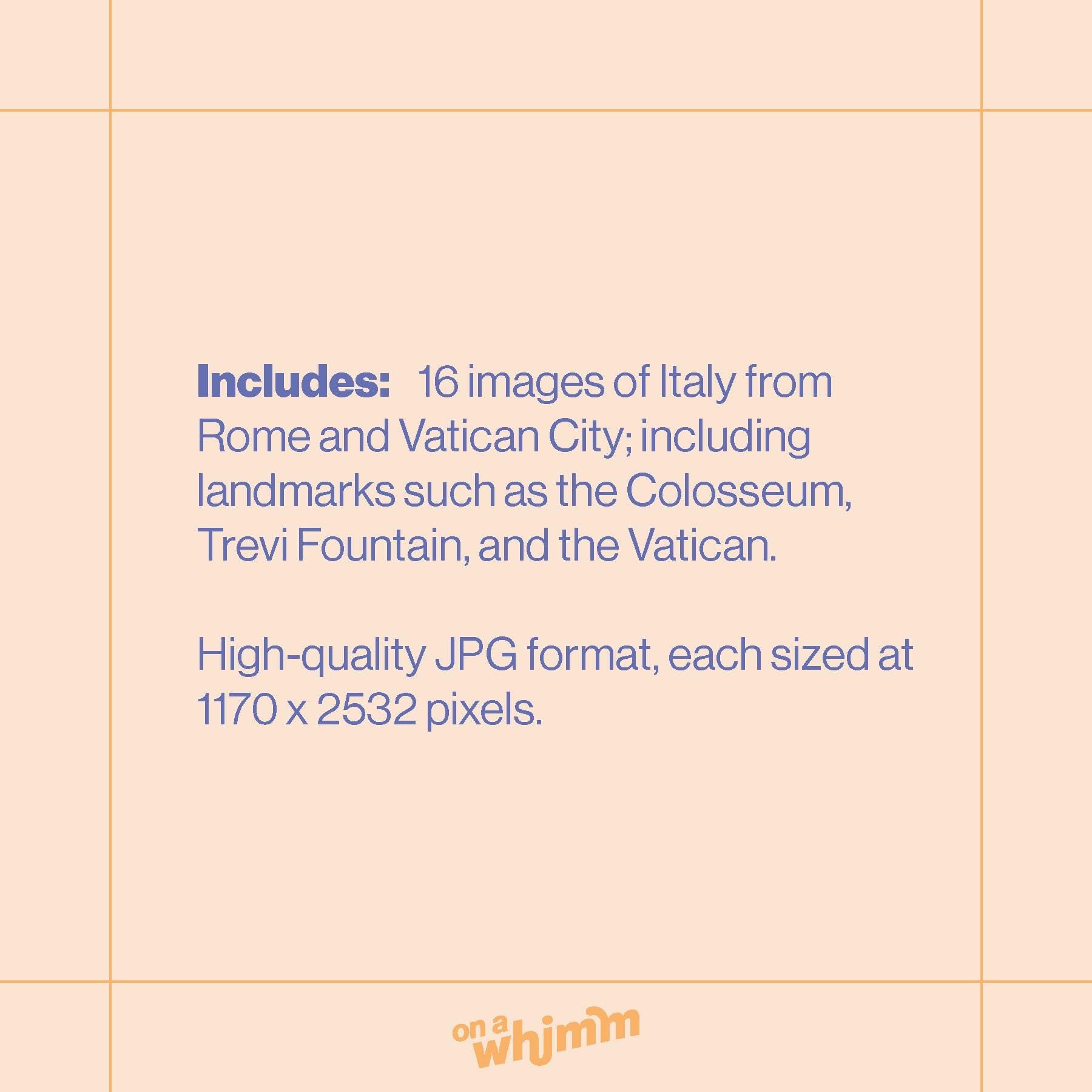 Phone Screensavers - Rome Italy Pack - Digital Download