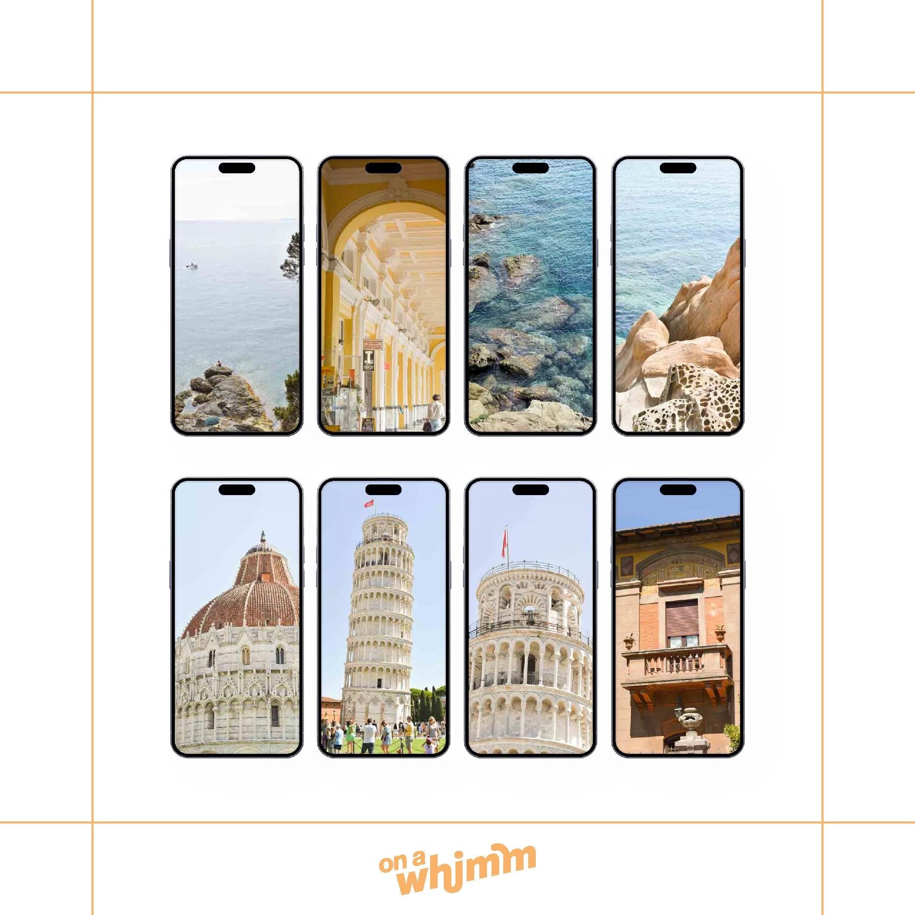 Phone Screensavers - Pisa + Livorno Italy Pack - Digital Download