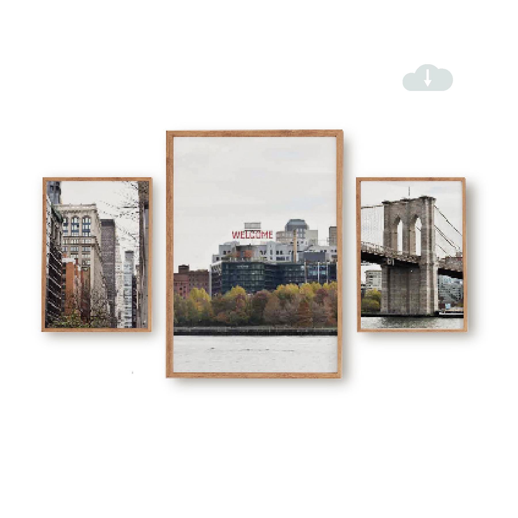 Set of 3 Travel Prints - Welcome to New York - Digital Download