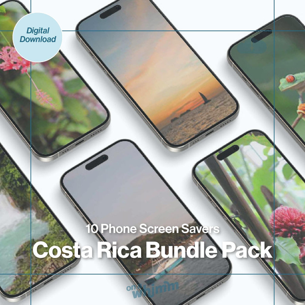 Phone Screensavers - Costa Rica Bundle Pack - Digital Download
