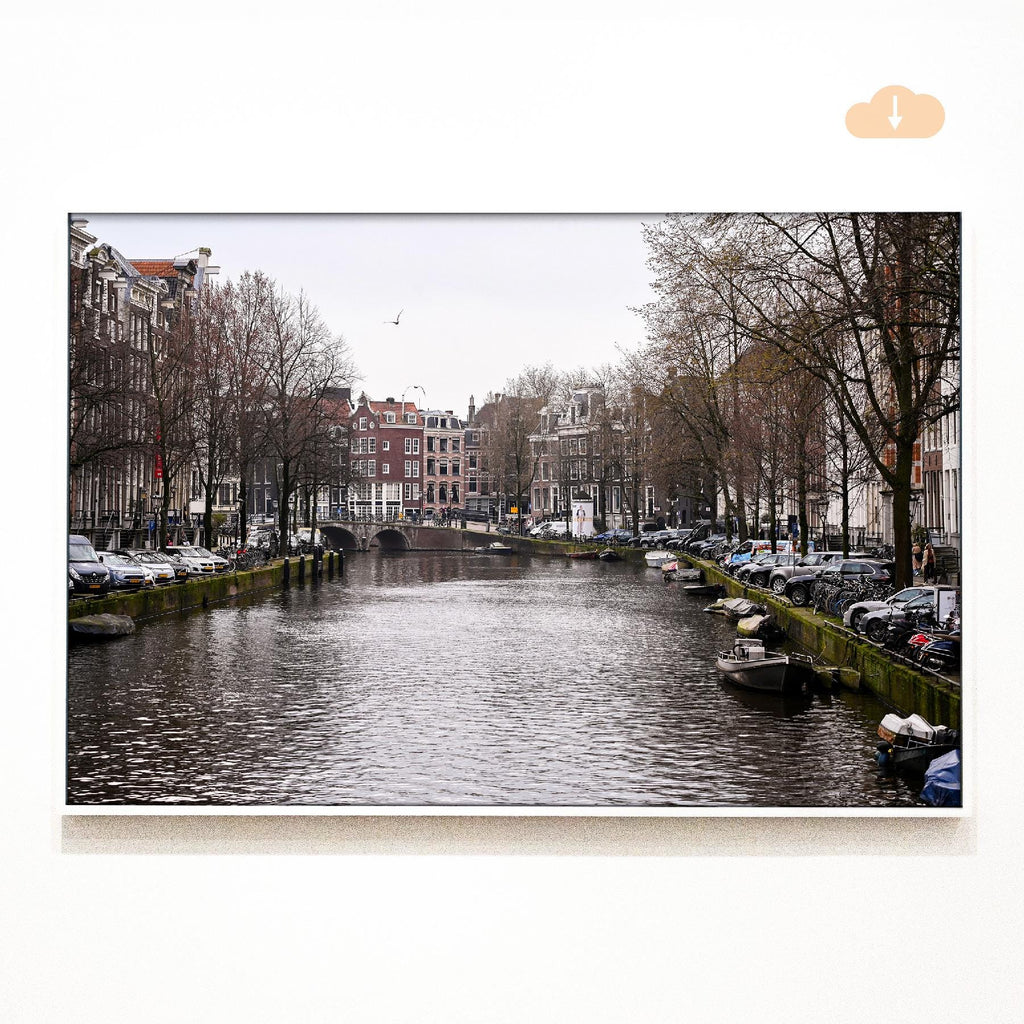 Canal Boats in Amsterdam, Digital Download