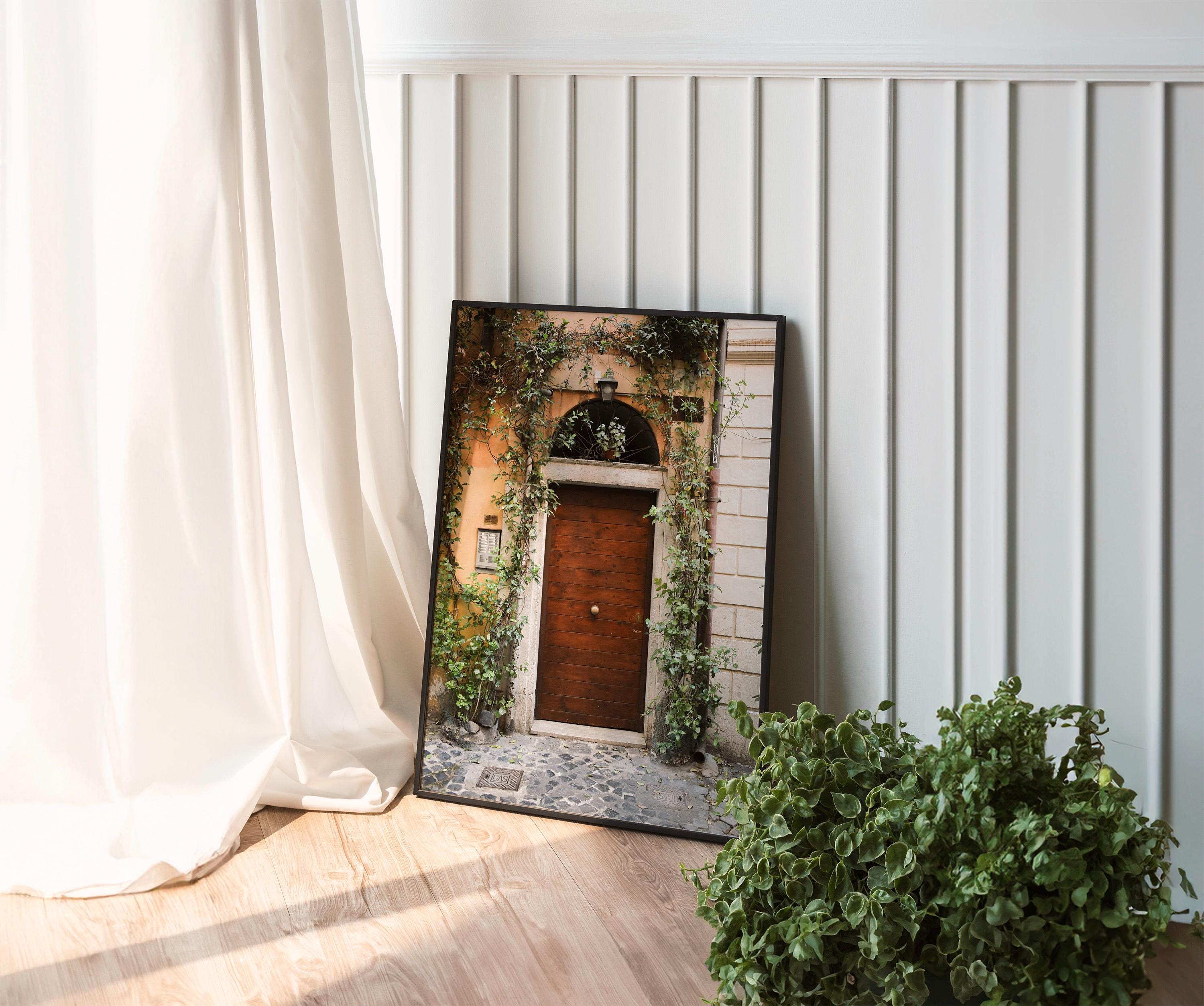 Door with Vines in Italy Print